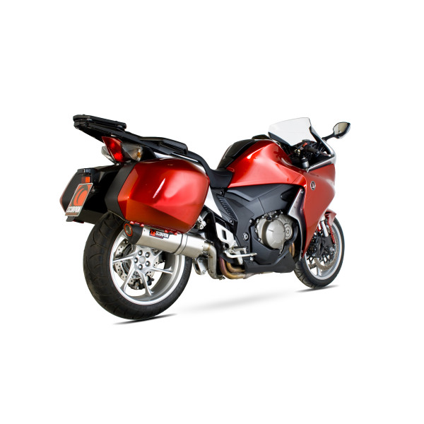 Scorpion Exhaust Honda VFR1200 (With Panniers) 2010 - 2017 Serket Parallel Slip-on Brushed Stainless Steel Sleeve (fits to models with panniers)